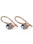 Vintage style Earrings Aquamarine Original Vintage 14K Rose Gold vec053r